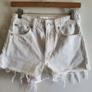 Madewell White Relaxed Denom  Shorts